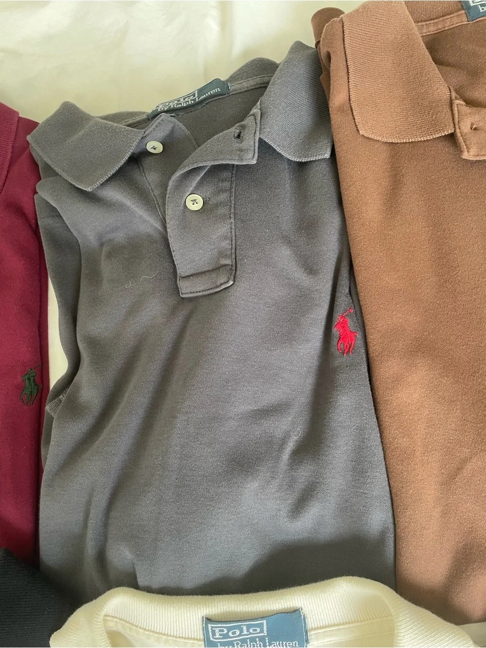 Set of 9. Polo by Ralph Lauren Mixed Color Polo Shirt Lot. Size XL.
